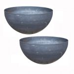 2 x 90mm diameter Hollow Steel 1/2 Balls / hemispheres for Wrought Iron Projects